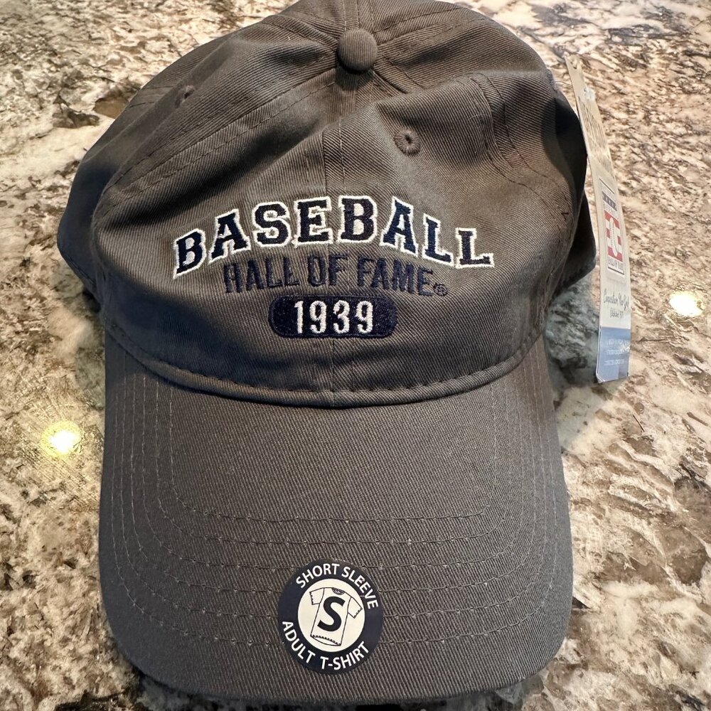 Overseas Adult Travelers Hat Baseball Hall of Fame in Dark Grey